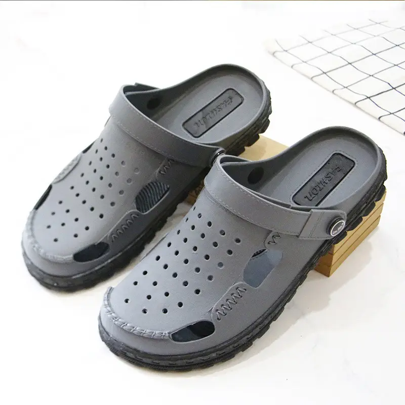 Vietnamese style Wentu slippers WENTU sandals dual-purpose shoes men's fashion outdoor and indoor two-color mesh holes — chobi 2