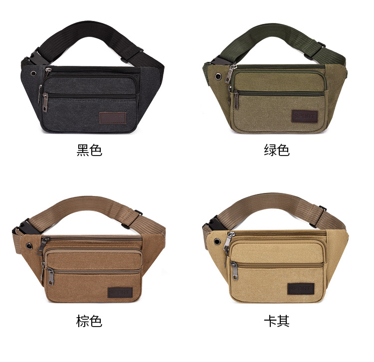 (Cross-border trading), men's cloth multicoloured belt bag, wear-resistant chest bag, travel shoulder bag, casual wallet, increased thickness — chobi 25
