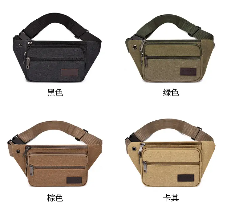 (Cross-border trading), men's cloth multicoloured belt bag, wear-resistant chest bag, travel shoulder bag, casual wallet, increased thickness — chobi 25