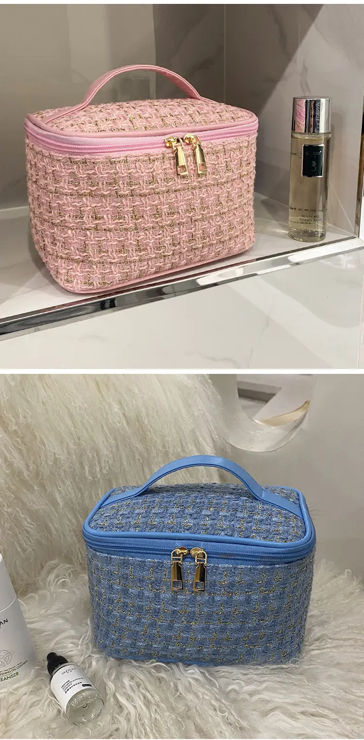 (Wholesale), handheld cosmetic bag, capacious purse, organizer bag for traveling, internet celebrity, Chanel style — chobi 17
