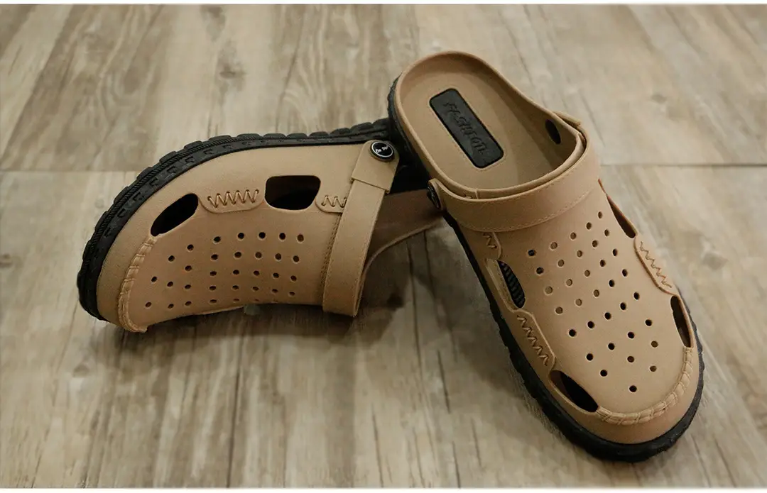Vietnamese style Wentu slippers WENTU sandals dual-purpose shoes men's fashion outdoor and indoor two-color mesh holes — chobi 16