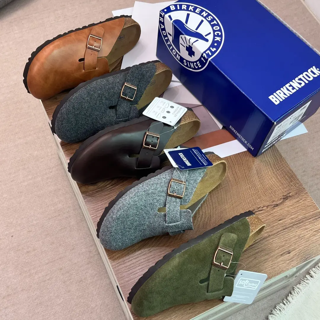 (Cross-border trading), leather mule platform, Birkenstock Boston style shoes for men and women — chobi 20