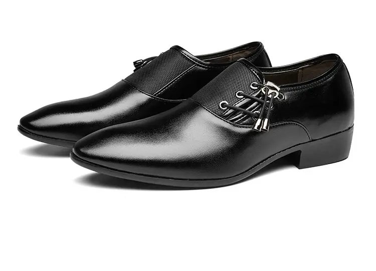 Men's classic suit jacket, universal wedding shoes, black casual footwear for leisure, plus size, dropshipping available — chobi 28