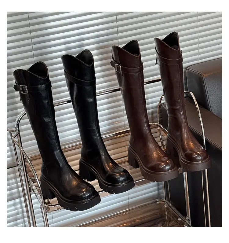 Fashionable autumn high boots platform, trend of season, height increasing — chobi 13