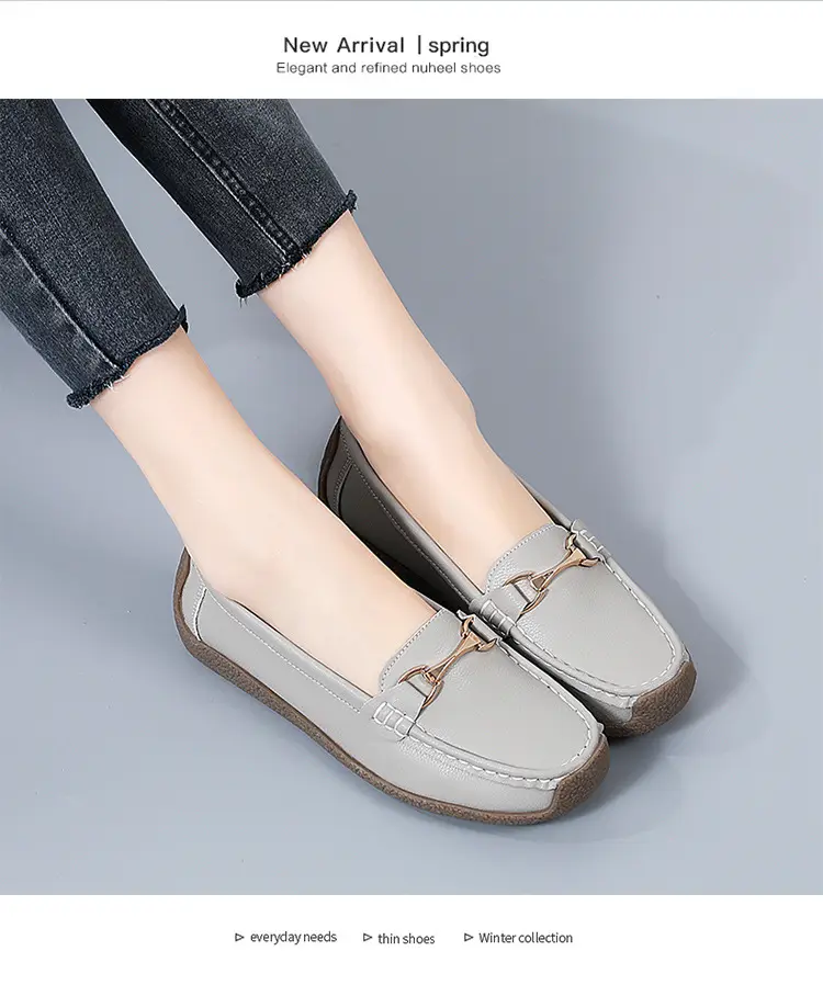 Comfortable universal “mom shoes” for summer and autumn, non-slip loafers wedge heel for work and office, non-slip sole, work shoes — chobi 19