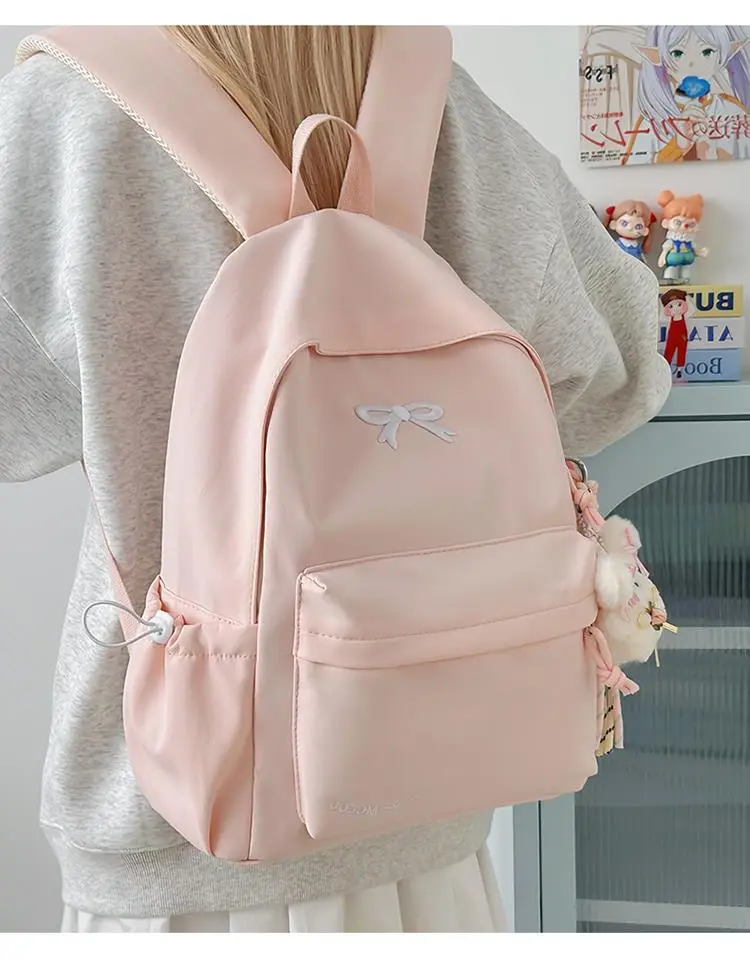 Backpack, Japanese universal capacious fresh shoulder bag, for secondary school — chobi 12