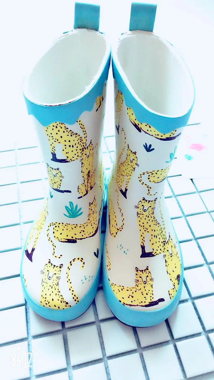 Promotion Cross -border INS Explosion Penguin Sky Horse Leopard Rain Rain Boots Rubber Waterproof ENBIHOUSE Children's Rain Shoes — chobi 23