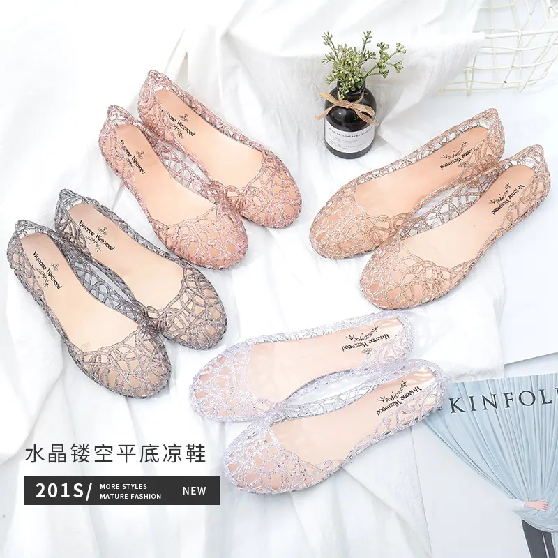 (Wholesale), summer women's slippers PVC flat, trend casual sandals — chobi 5