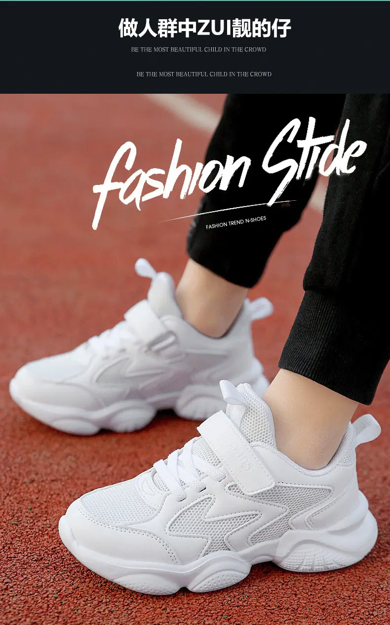 (Wholesale), children's white white shoes for boys, white sneakers for students, 2023 collection — chobi 6