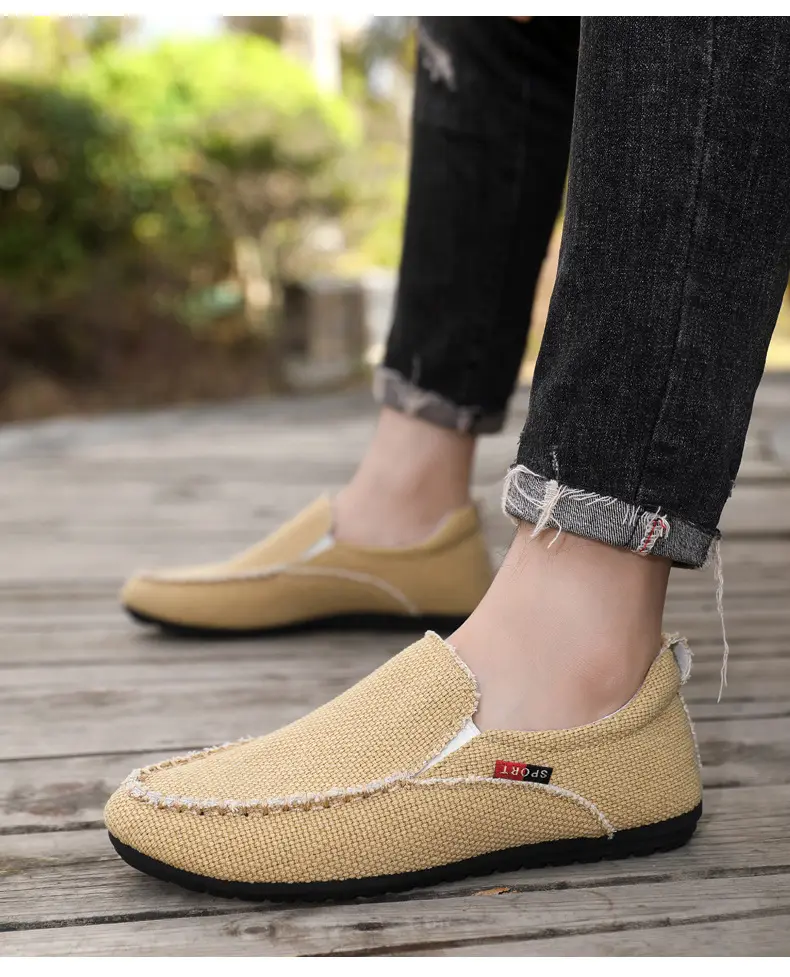 Breathable shoes, men's espadrilles, casual footwear, loafers, non-slip sole, easy to put on, plus size — chobi 11