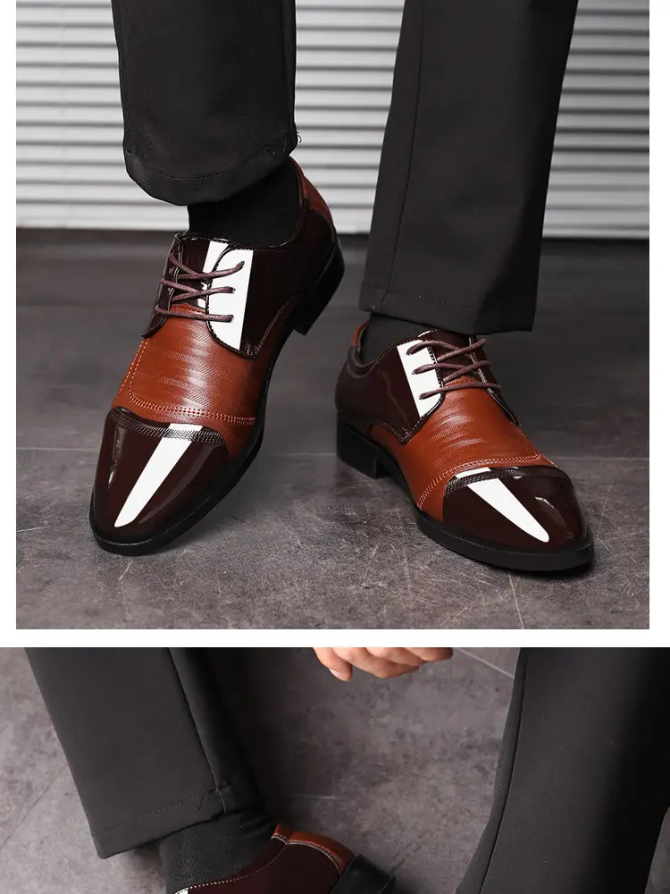 Men's spring classic suit jacket, fashionable wedding shoes, trend of season, plus size, dropshipping available — chobi 25