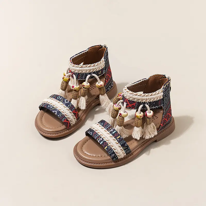 Ethnic sandals, fashionable children's beach footwear, ethnic style, western style, summer 2024 — chobi 25
