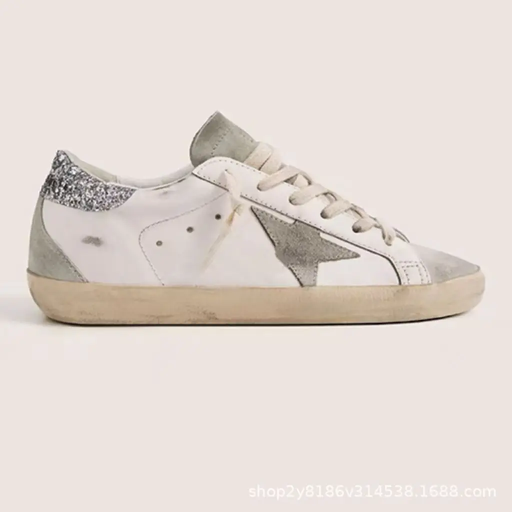 Korean version 2025 new SUPERSTAR genuine leather old retro small dirty shoes women's inner heightening star shoes dirty shoes — chobi 10