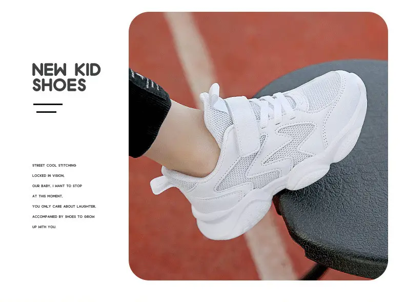 (Wholesale), children's white white shoes for boys, white sneakers for students, 2023 collection — chobi 9