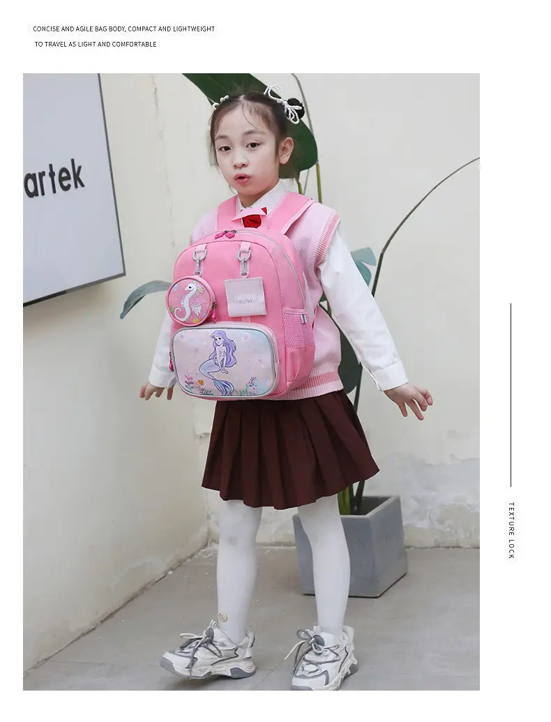 School bag for kindergarten, cartoon backpack for students, purse, card holder, pony, Spiderman — chobi 35