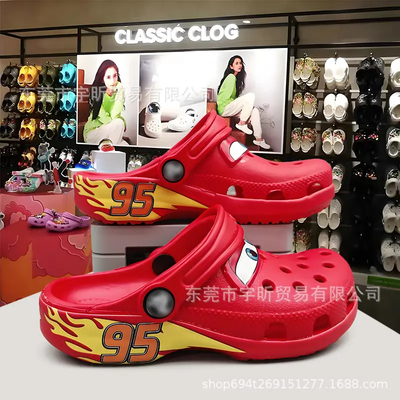 cross Children's Crocs-style slippers, children's bag, beach footwear, sandals, for teenagers, closed toe, family style — chobi 2