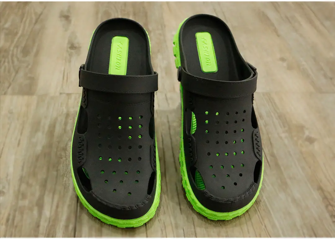 Vietnamese style Wentu slippers WENTU sandals dual-purpose shoes men's fashion outdoor and indoor two-color mesh holes — chobi 14