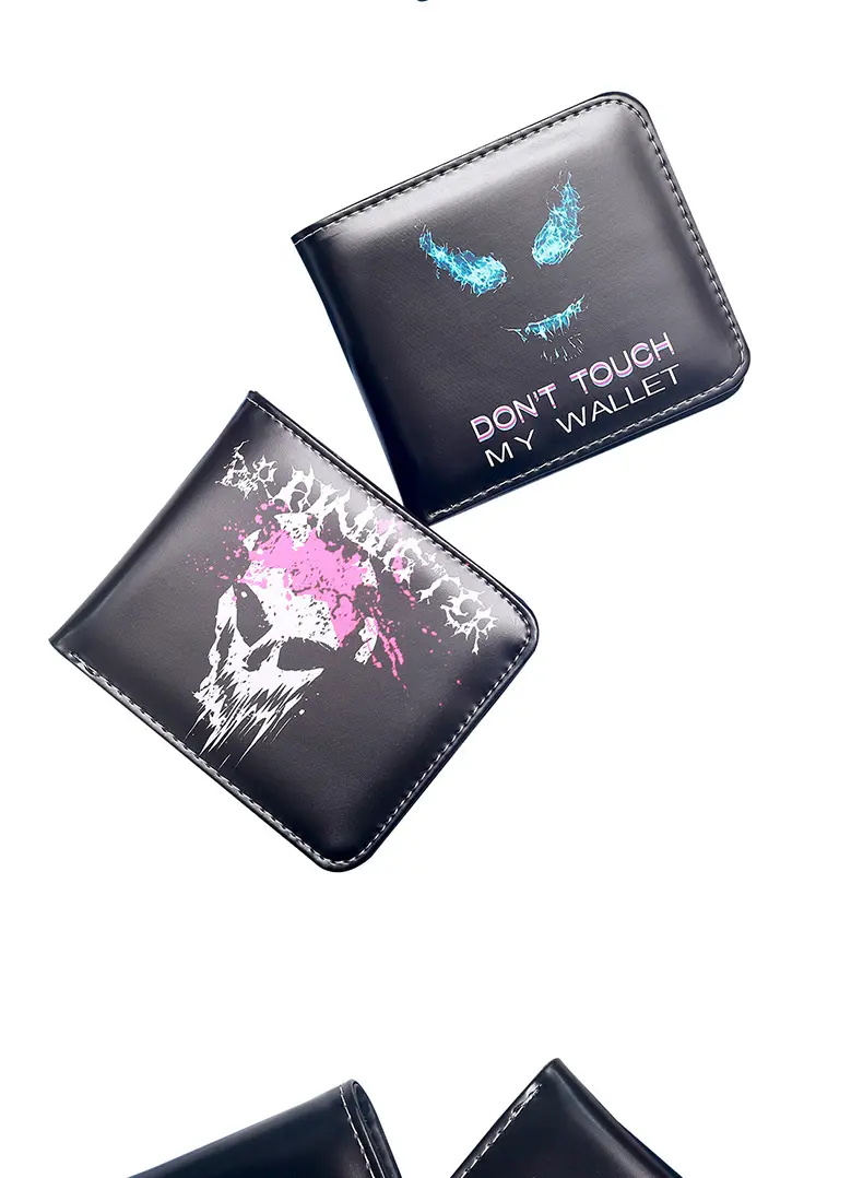 (Cross-border trading), wallet, short cartoon skull with zipper, new collection — chobi 19