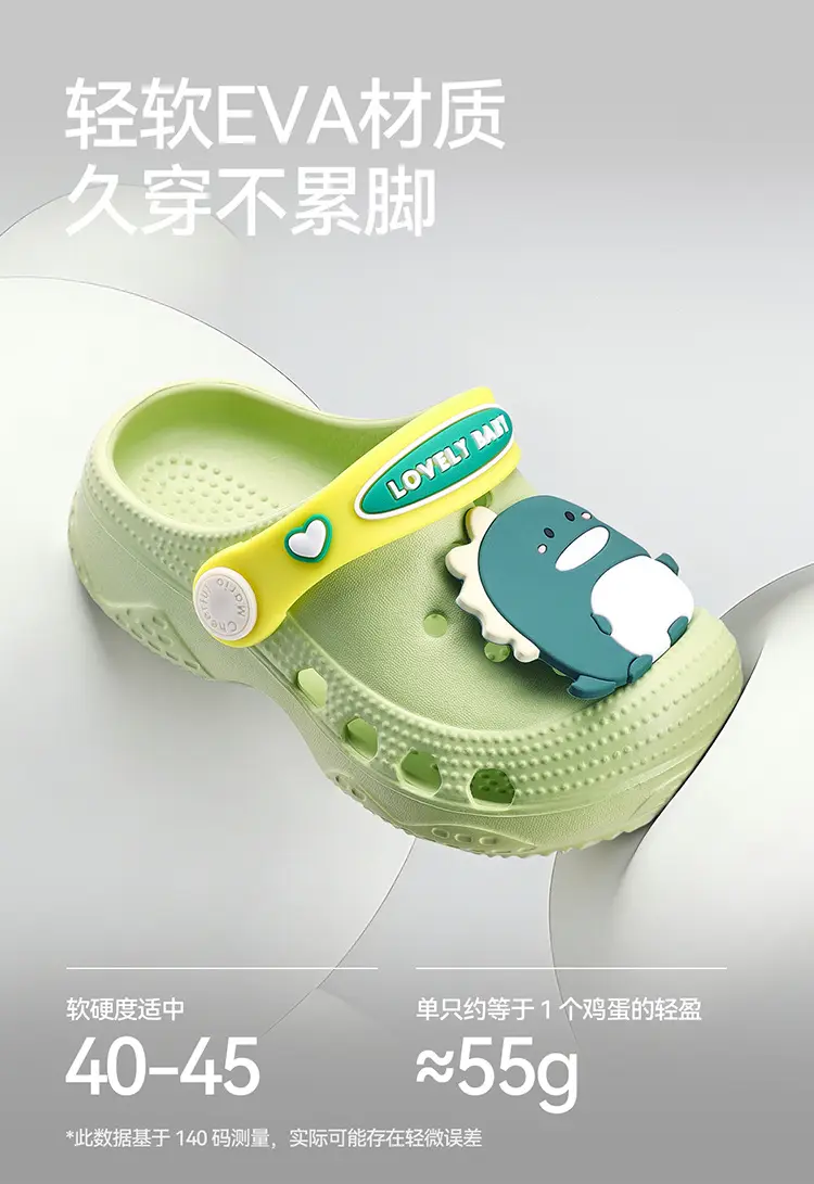 Children's cute Crocs-style slippers for boys, beach mule, soft sole, closed heel, closed toe — chobi 6