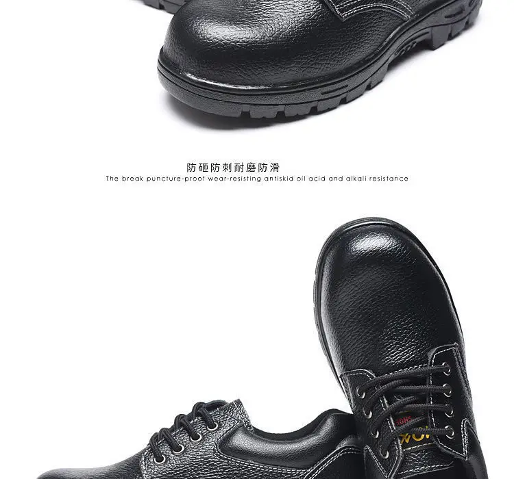 Labor protection shoes for men's steel heads, anti-smash, anti-puncture, anti-odor, lightweight, anti-slip, wear-resistant, kitchen waterproof, constr — chobi 16