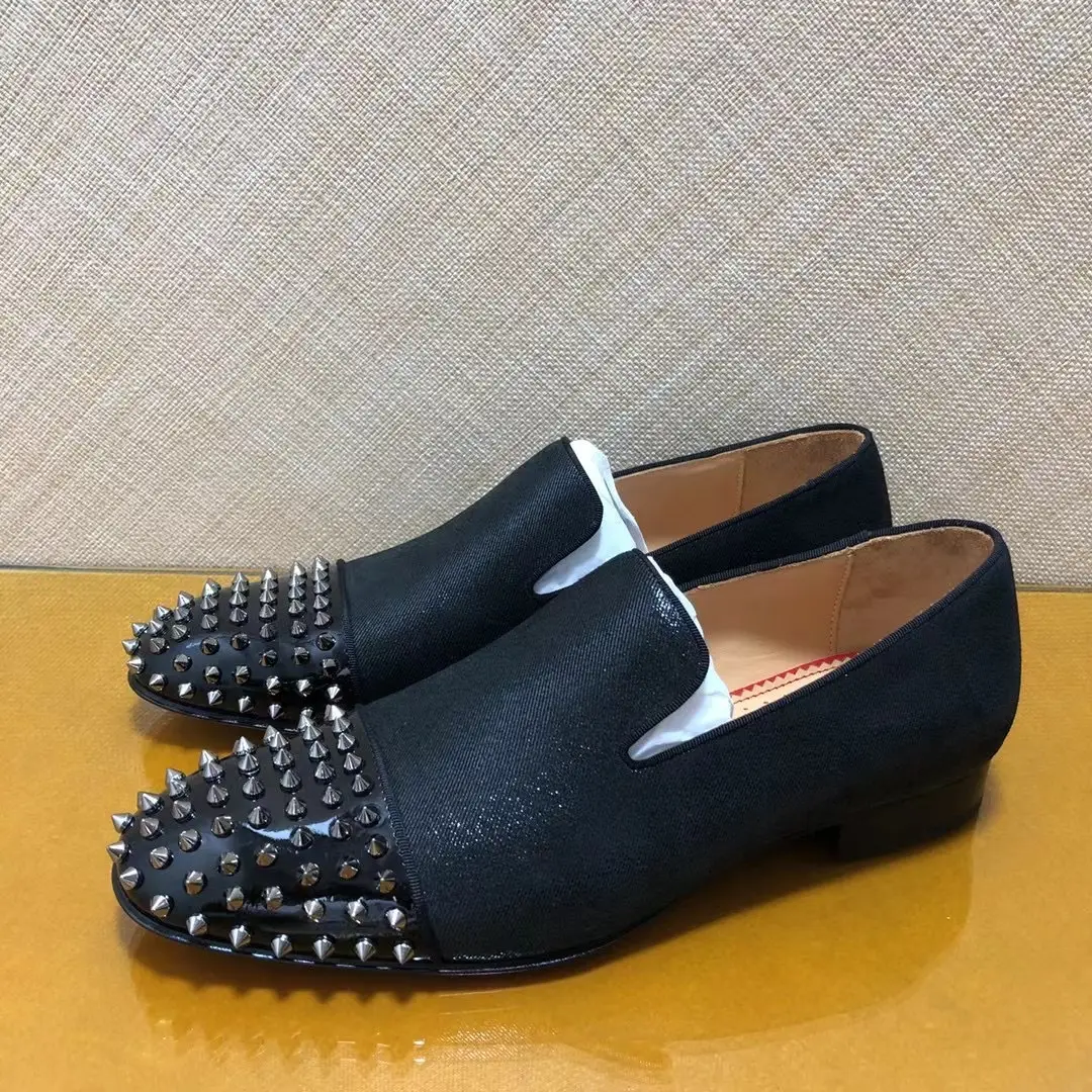 Cl andgz red bottom shoes men's shoes black toe rivets loafers casual business shoes derby shoes oxford shoes — chobi 2