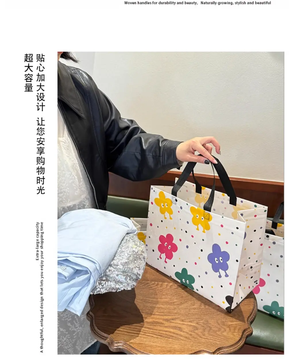 Rainbow cloth bag non-woven cloth, pack, waterproof linen bag, Birthday gift, high-quality style, with your logo imprint — chobi 5