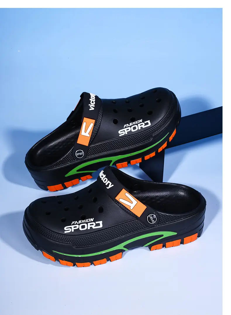 (Cross-border trading), fashionable lightweight sandals, summer trend Crocs-style slippers, beach casual footwear, closed toe, suitable for outdoor we — chobi 19
