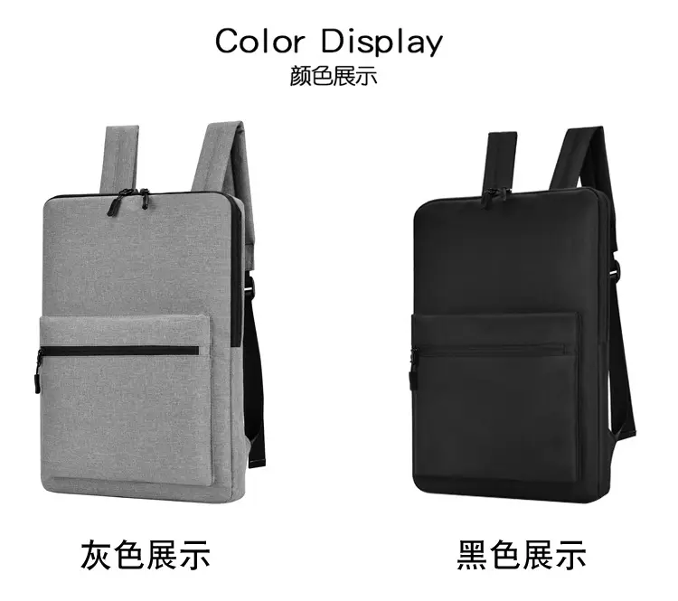 Ultra thin laptop, men's nylon backpack, worn on the shoulder, business version, 15 inch, with your logo imprint — chobi 9