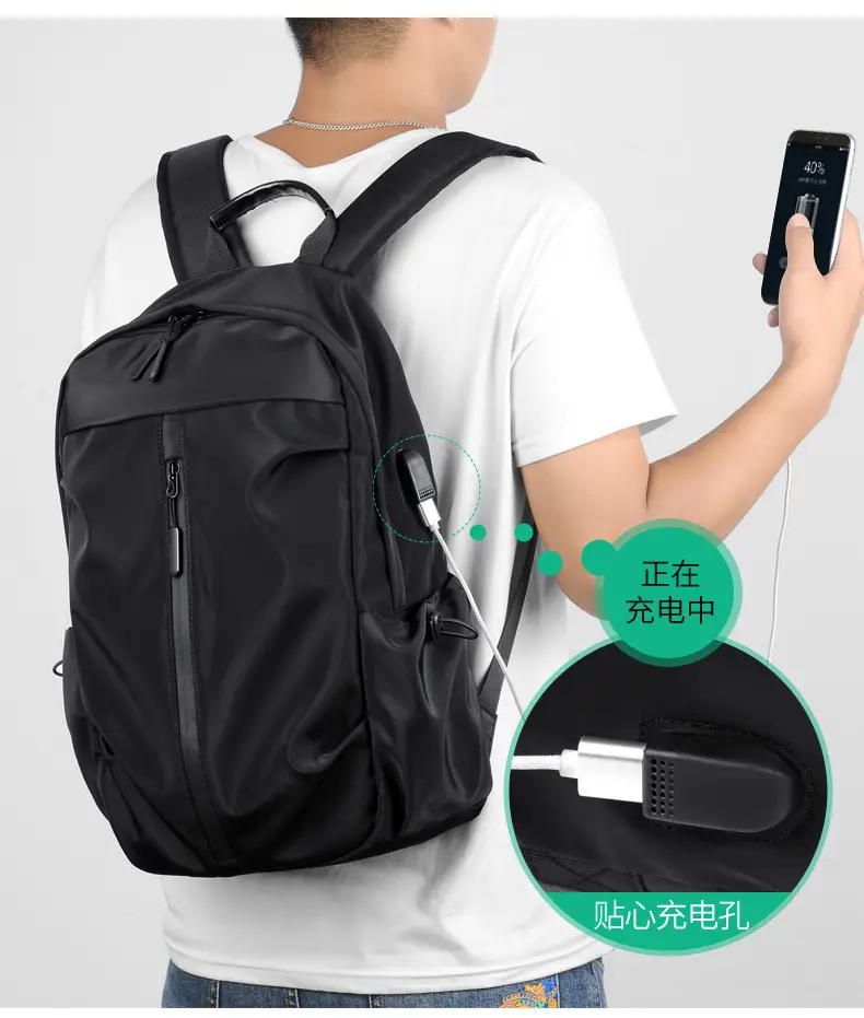 (Cross-border trading), (Wholesale), men's backpack, casual laptop charging for traveling for students, business version, ideal for walking — chobi 22