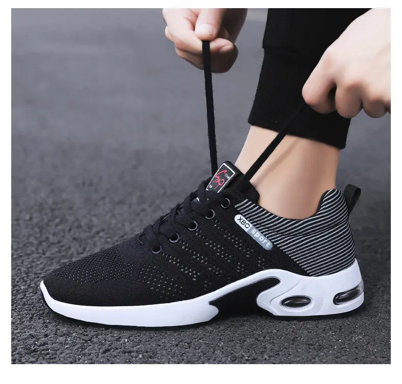 (Cross-border trading), sneakers, breathable trend casual footwear, universal soft heel, European style, plus size, made with flyknit technology — chobi 19