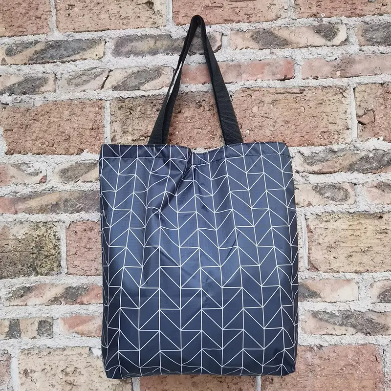 Waterproof shopping bag with zipper, folding handheld linen bag, travel bag, (Physicals), increased thickness — chobi 23