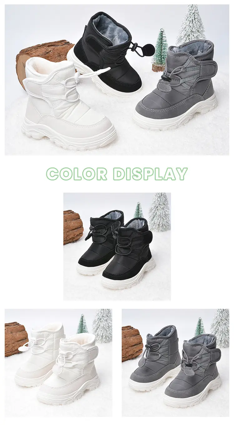 Winter insulated casual keep warm high boots for boys with velcro platform — chobi 3