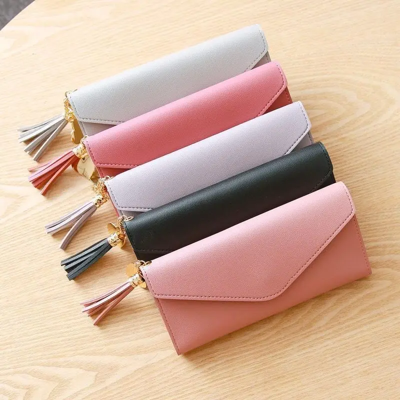Wallet, shoulder bag, long small clutch bag, cute fresh card holder, Korean style — chobi 11