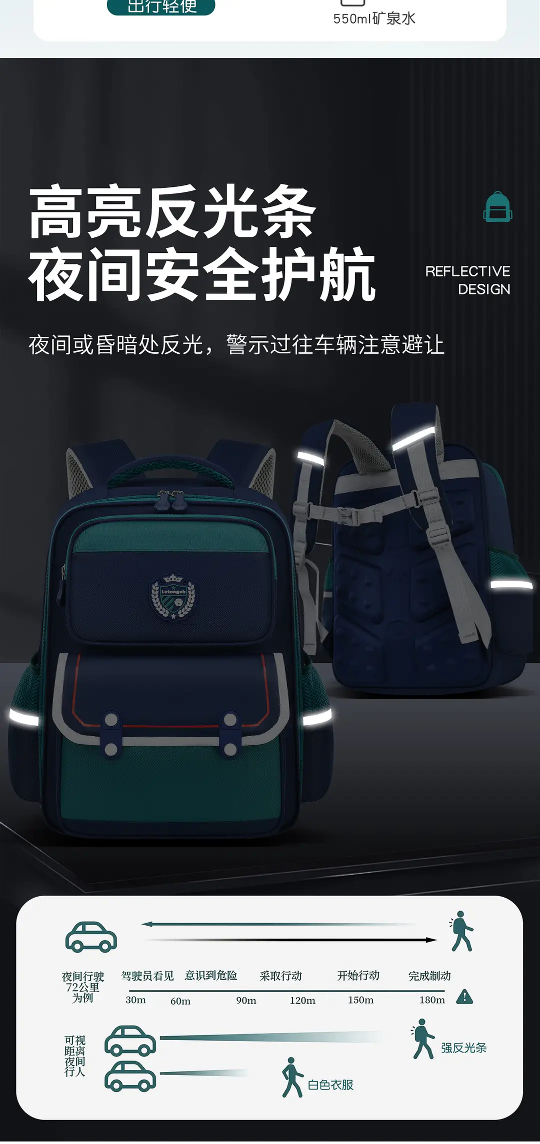 Children's ultra light school bag for men and women lightweight, 6-12 years, 1-3-6 years, spine protection — chobi 12