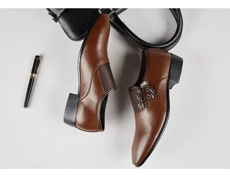 Men's classic suit jacket, universal wedding shoes, black casual footwear for leisure, plus size, dropshipping available — chobi 18