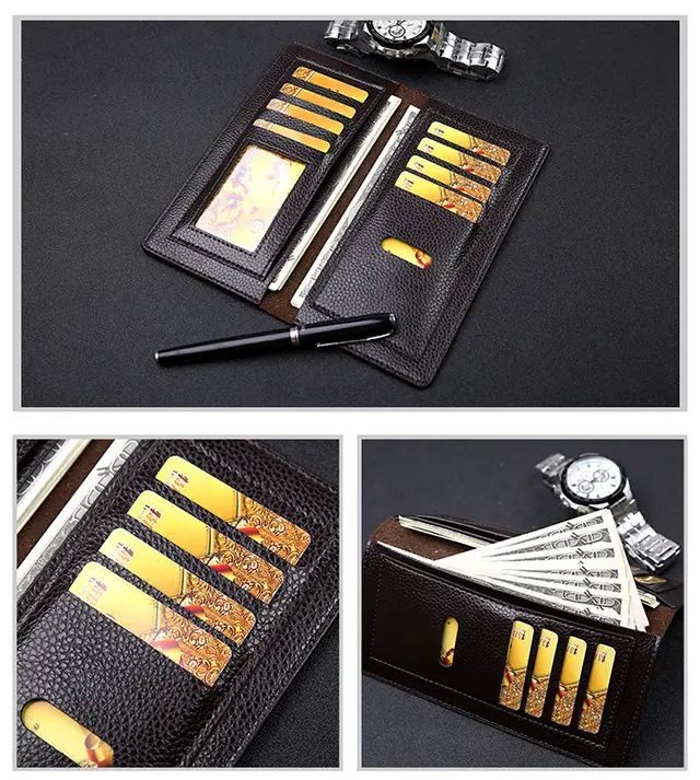 (Cross-border trading), jeep, men's long wallet, card holder, retro solid color bag — chobi 35