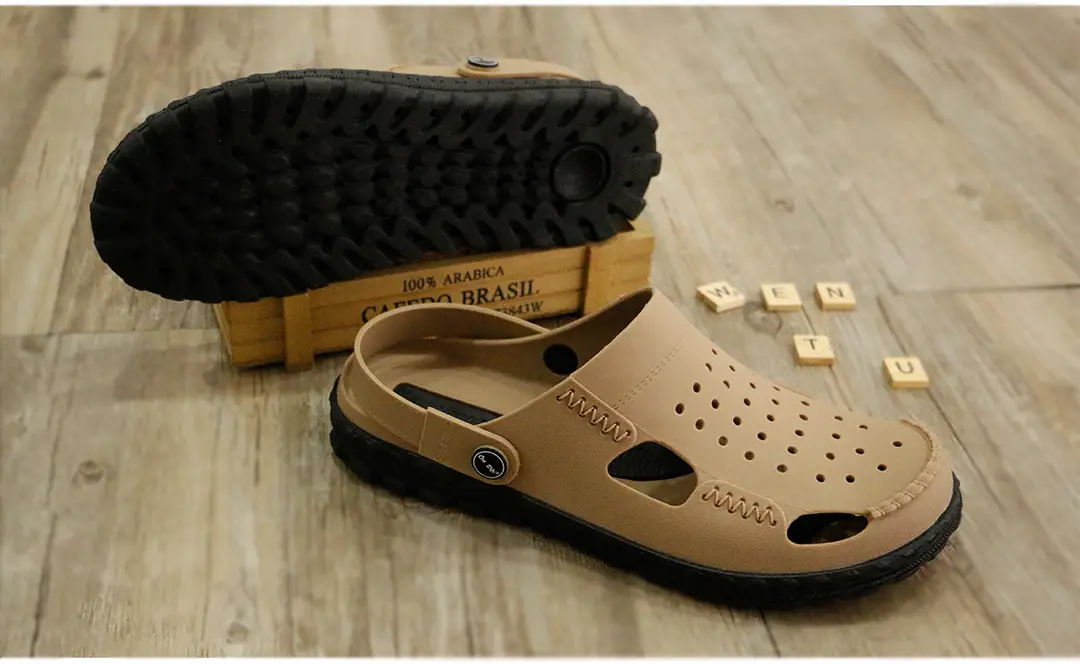 Vietnamese style Wentu slippers WENTU sandals dual-purpose shoes men's fashion outdoor and indoor two-color mesh holes — chobi 17